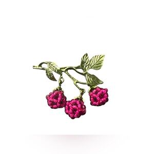 Raspberry Brooch